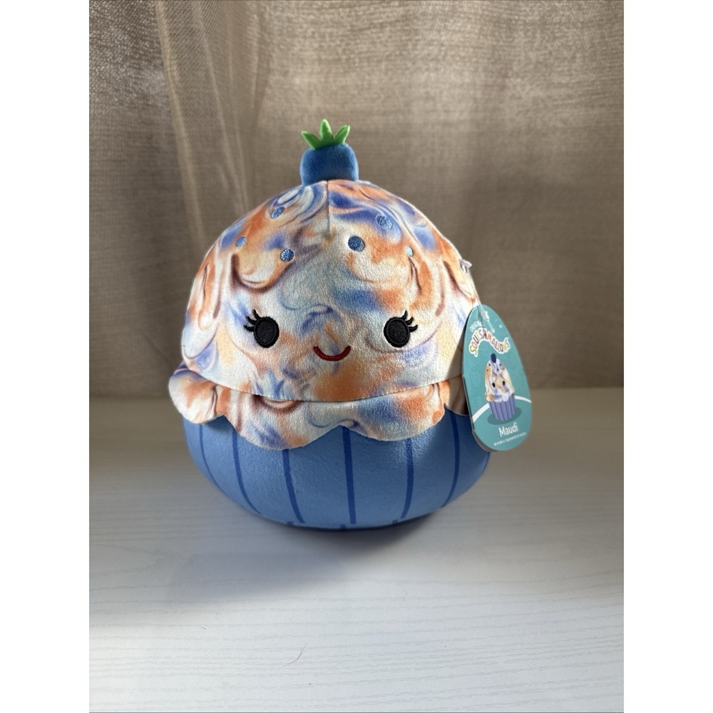 Squishmallows Maudi‎ the Marbled Blueberry Cupcake with Blue Wrapper 8" NWT